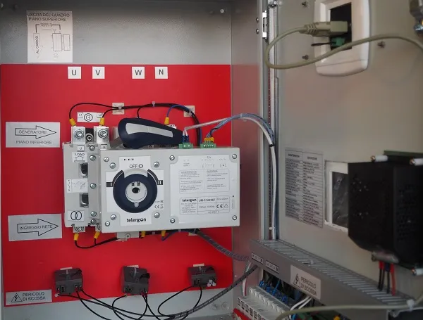 Esempio di quadro automatico commutazione motorizzata.